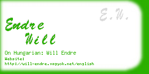 endre will business card